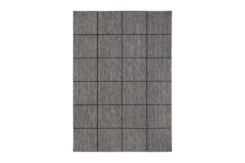 Numancia Square Flatvävd Matta 133x190 - Grå/Svart - Stora mattor - Flatvävda mattor