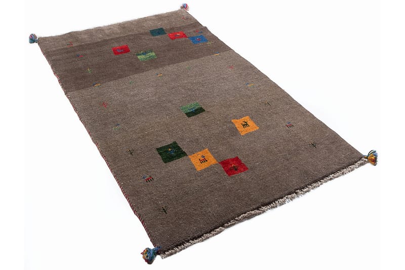 Handknuten Gabbeh Shiraz Ull Grå 105x167cm - Handvävda mattor - Orientaliska mattor - Persisk matta