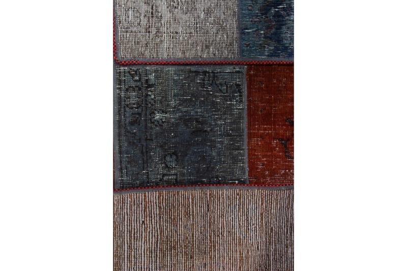 Handknuten Patchworkmatta Ull/Garn Flerfärgad 180x240cm - Patchwork matta - Handvävda mattor