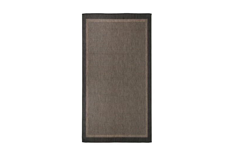 Utomhusmatta plattvävd 80x150 cm mörkbrun - Brun - Utomhusmattor