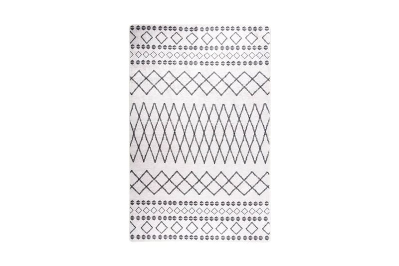 Matta tvättbar 160x230 cm svart och vit halkfri - Flerfärgad - Köksmatta - Plastmattor - Dörrmatta & hallmatta
