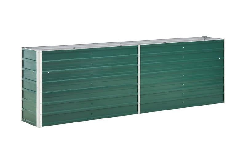 Odlingslåda upphöjd galvaniserat stål 240x40x77 cm grön - Grön - Blomlåda - Utomhuskrukor