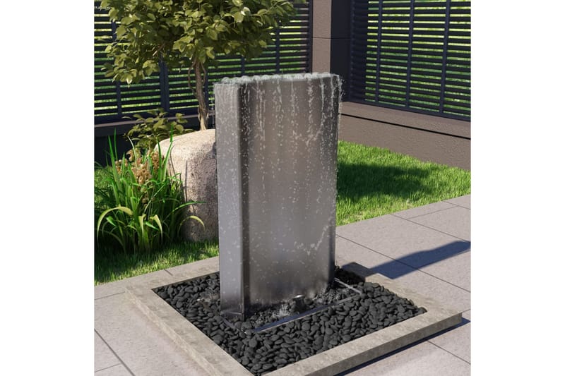 Trädgårdsfontän silver 60,2x37x122,1 cm rostfritt stål - Silver - Damm & fontän - Trädgårdsfontän
