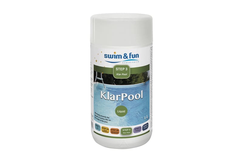 Swim & Fun Klar pool 1 Liter - Algmedel - Poolkemi & klortabletter