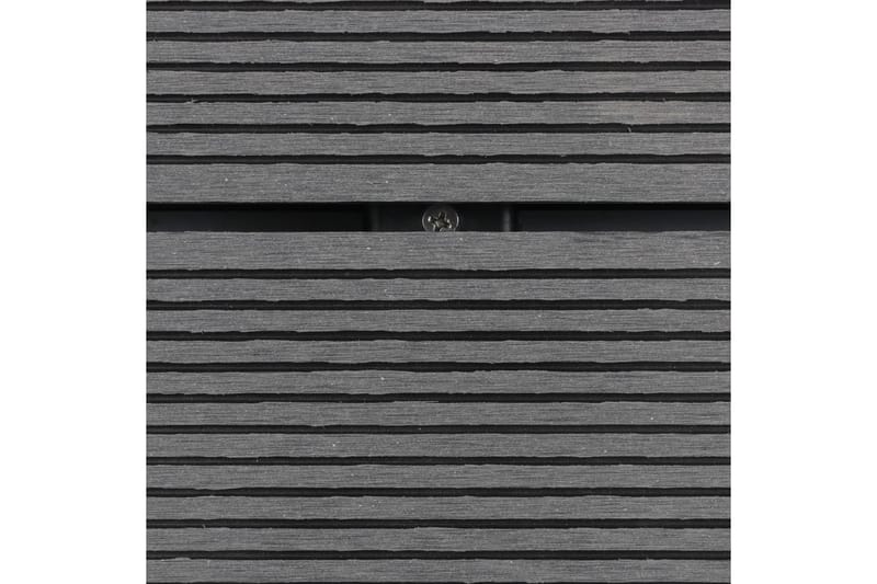 Golv till utedusch WPC rostfritt stål 110x62 cm grå - Grå - Utedusch utan värme