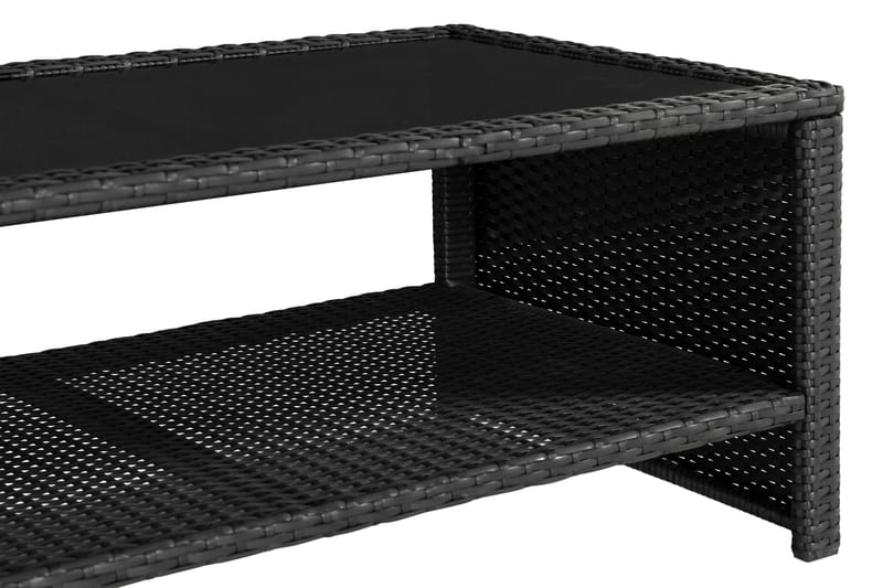 Wisconsin Soffbord 58x110 cm Svart - Venture Home - Loungebord & soffbord utomhus - Balkongbord