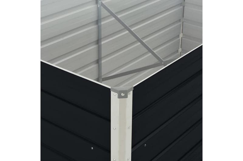 Odlingslåda 160x80x45 cm galvaniserat stål antracit - Grå - Blomlåda - Utomhuskrukor