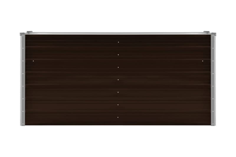 Odlingslåda upphöjd brun 160x40x77 cm galvaniserat stål - Brun - Blomlåda - Utomhuskrukor