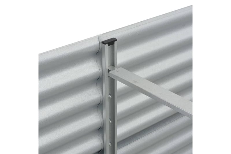 Odlingslåda upphöjd galvaniserat stål 320x80x44 cm silver - Silver - Blomlåda - Utomhuskrukor