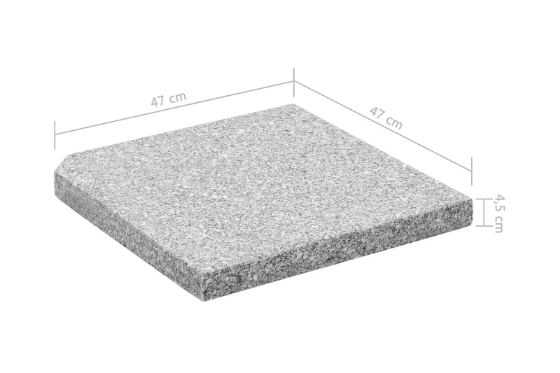 Parasoll viktplatta granit 25 kg kvadratisk grå - Grå - Parasoll