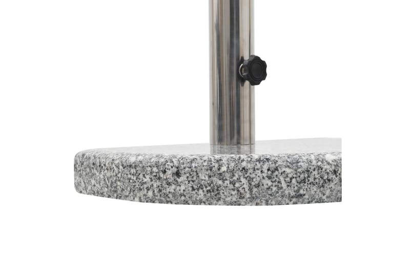 Parasollfot granit 10 kg halvrund grå - Grå - Parasollfot