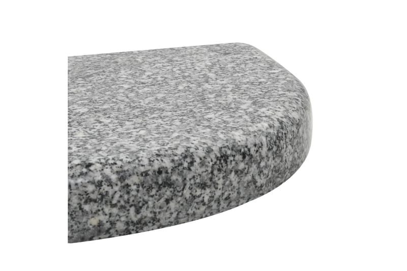 Parasollfot granit 10 kg halvrund grå - Grå - Parasollfot