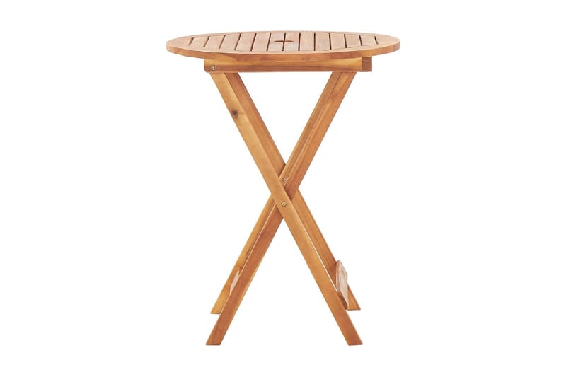 Hopfällbart trädgårdsbord 60x75 cm massivt akaciaträ - Brun - Cafebord - Balkongbord