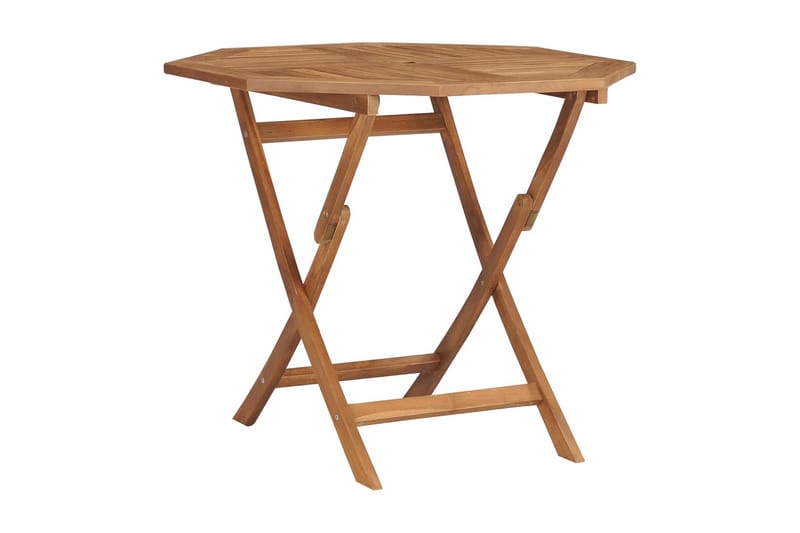 Hopfällbart trädgårdsbord 85x85x76 cm massiv teak - Brun - Cafebord - Balkongbord