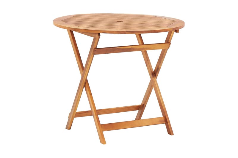 Hopfällbart trädgårdsbord 90x75 cm massivt akaciaträ - Brun - Cafebord - Balkongbord