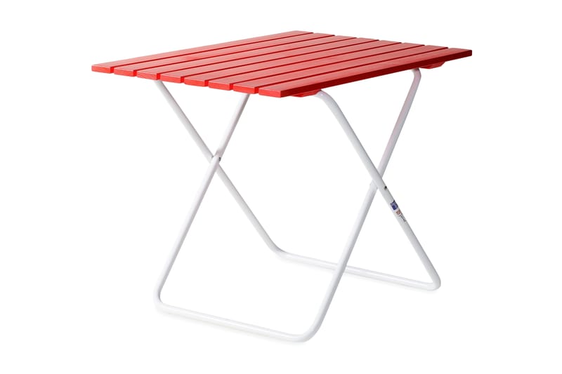 Retro Bord - Röd/vit - Balkongbord - Cafebord