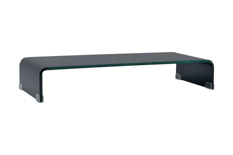 TV-bord glas svart 70x30x13 cm - Svart - TV hylla