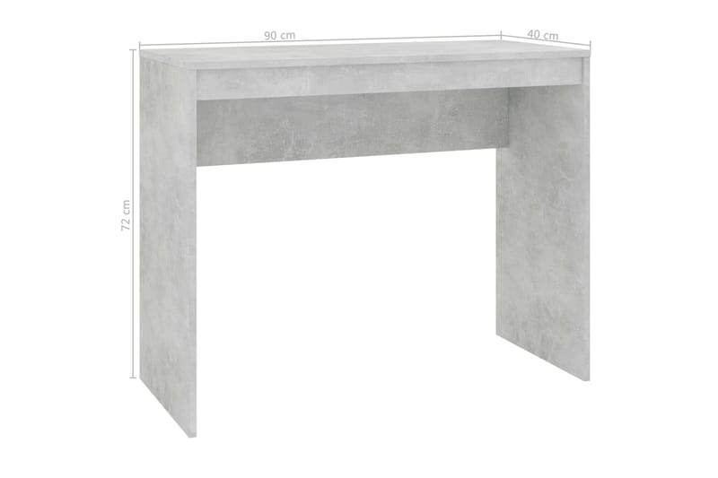 Skrivbord betonggrå 90x40x72 cm spånskiva - Grå - Skrivbord