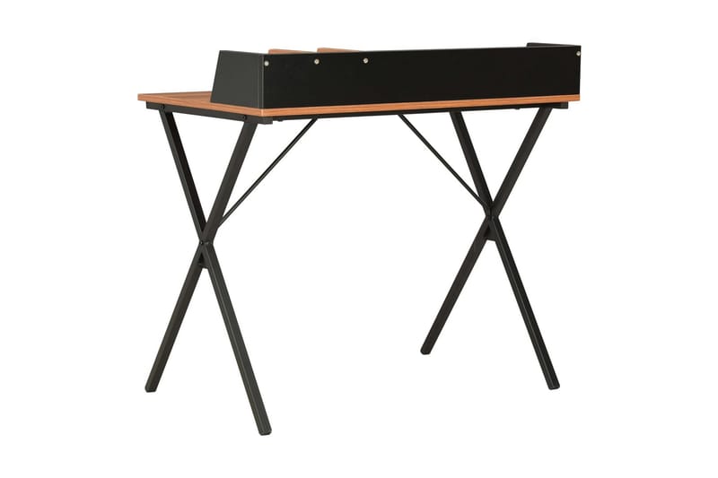 Skrivbord svart och brun 80x50x84 cm - Svart - Skrivbord