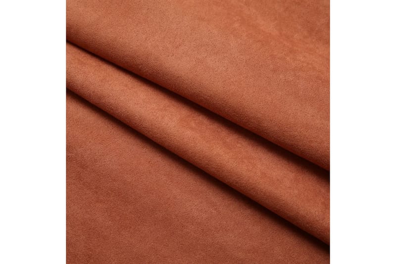 Mörkläggningsgardiner med krokar 2 st rost 140x175 cm - Mocka/Rost/Orange - Mörkläggningsgardiner