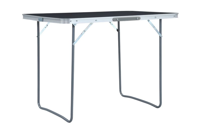 Hopfällbart campingbord grå aluminium 120x60 cm - Grå - Campingbord - Campingmöbler