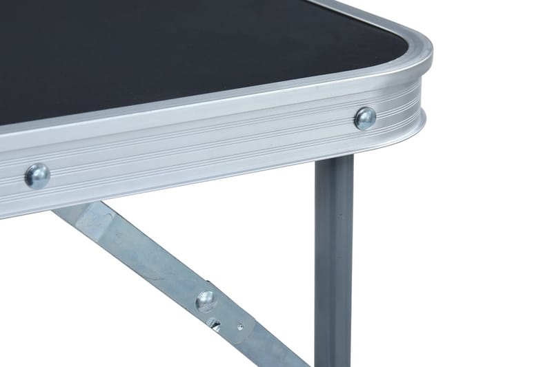 Hopfällbart campingbord grå aluminium 180x60 cm - Grå - Campingmöbler - Campingbord