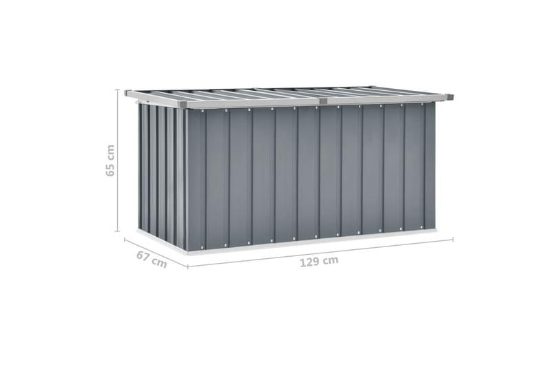 Dynbox grå 129x67x65 cm - Grå - Dynboxar & dynlådor
