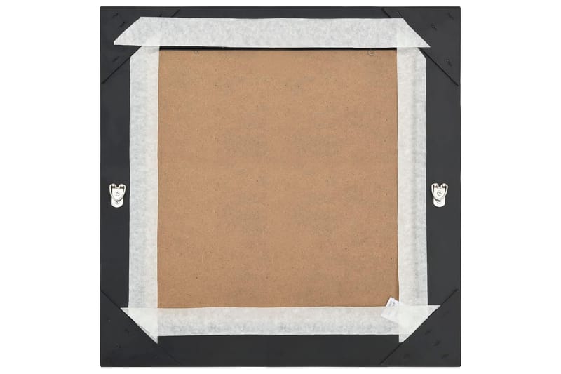 Väggspegel barockstil 60x60 cm svart - Svart - Väggspegel - Hallspegel