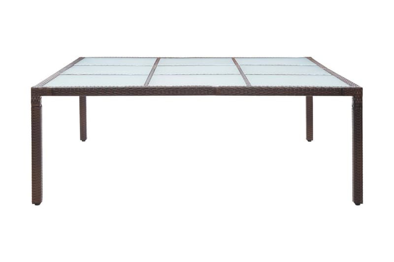 Trädgårdsbord brun 200x200x74 cm konstrotting - Brun - Matbord utomhus