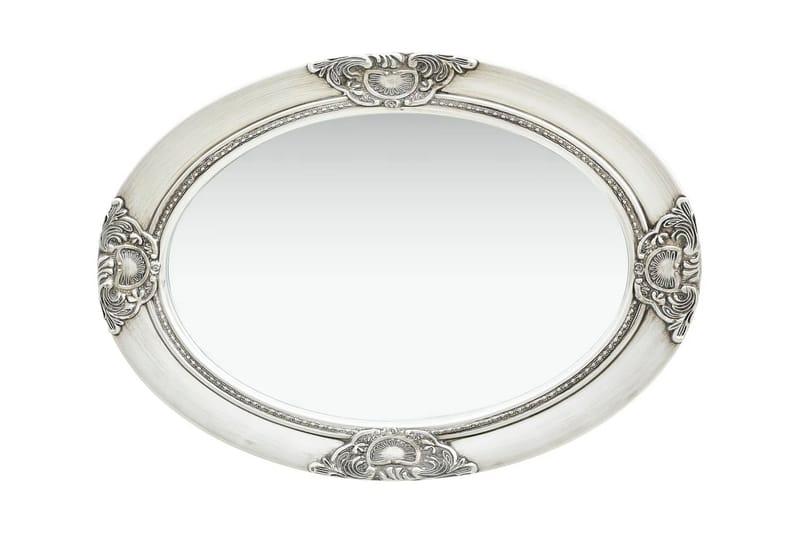 Väggspegel barockstil 50x70 cm silver - Silver - Väggspegel - Hallspegel
