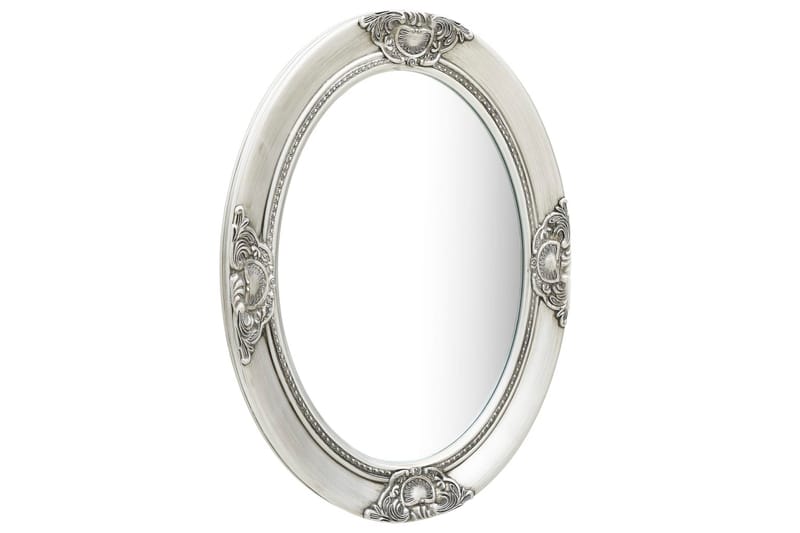 Väggspegel barockstil 50x70 cm silver - Silver - Väggspegel - Hallspegel