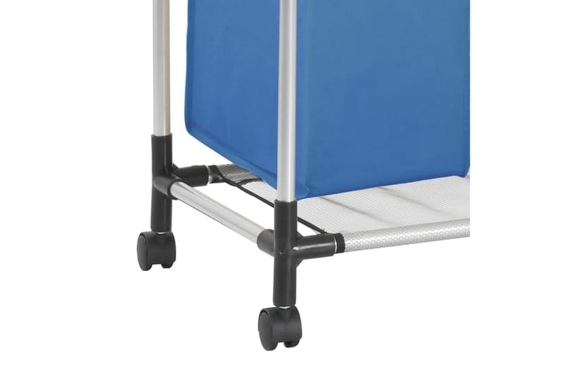 Tvättsorterare med 4 påsar blå stål - Blå - Badrumstillbehör - Tvättkorg