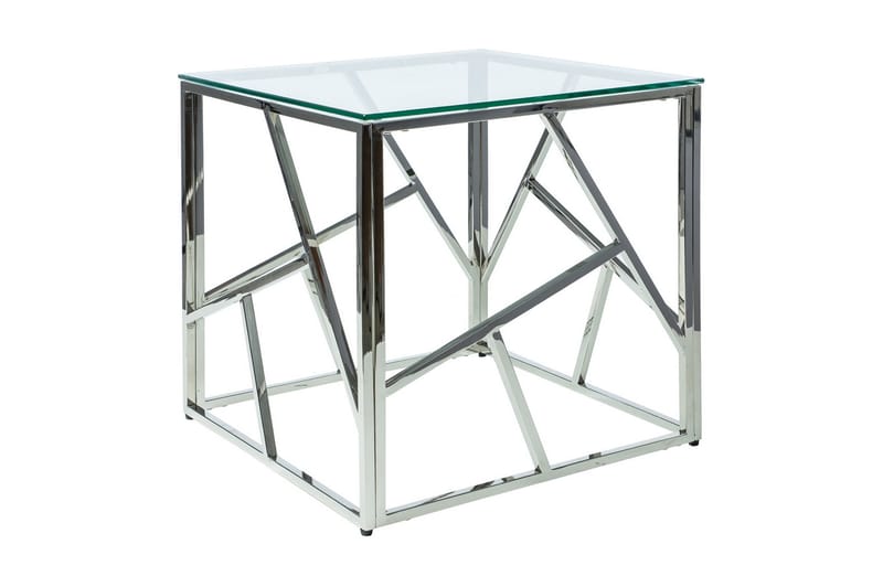 Escadan Soffbord 55 cm - Glas/Silver - Soffbord
