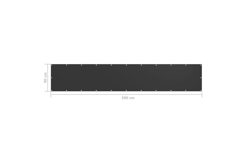 Balkongskärm antracit 90x500 cm oxfordtyg - Antracit - Balkongskydd & insynsskydd balkong