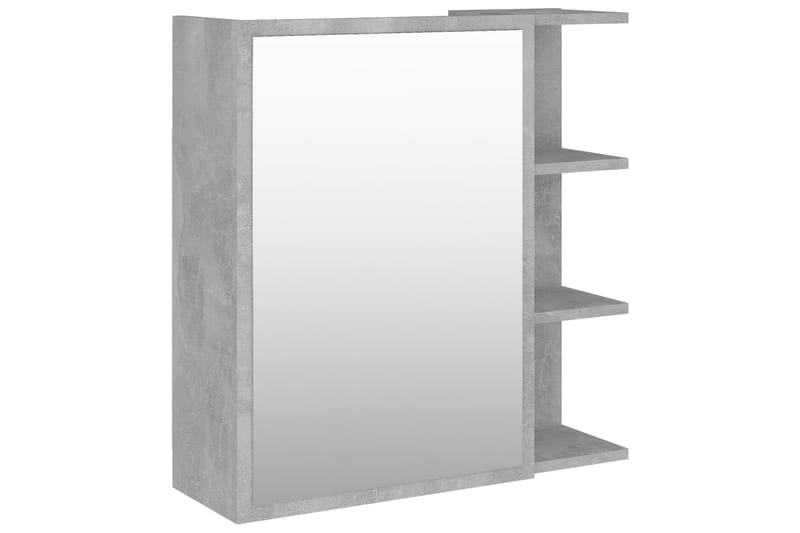 Spegelskåp för badrum betonggrå 62,5x20,5x64 cm spånskiva - Grå - Spegelskåp badrum