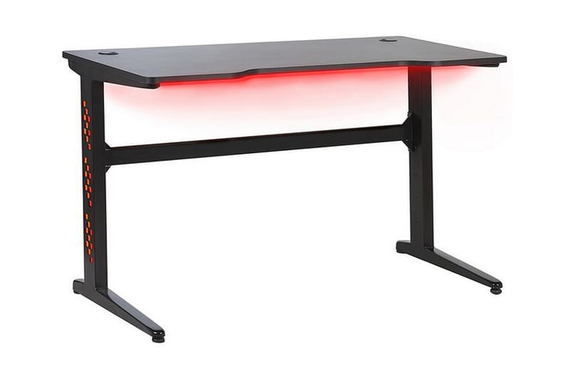 Dexteren Gamingbord 120 cm med LED-belysning - Svart/Svart - Gamingbord