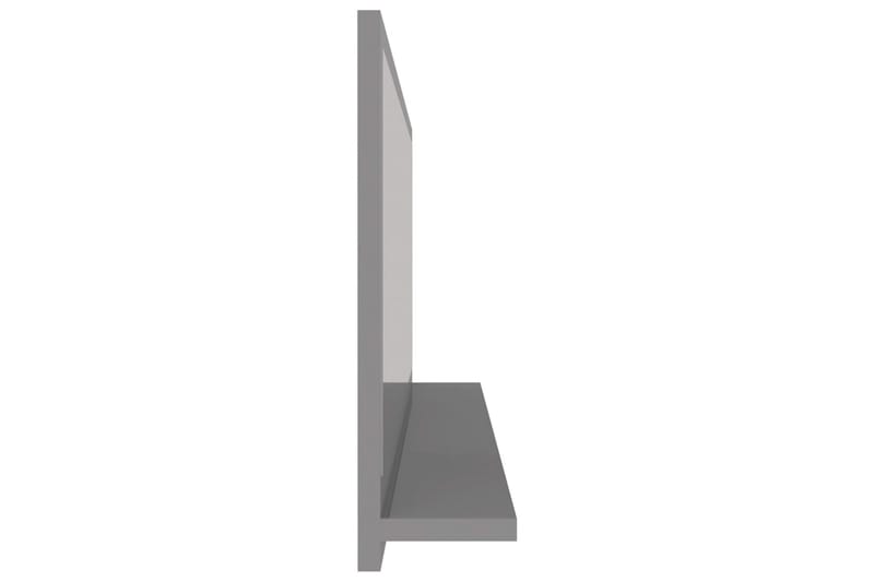 Badrumsspegel grå högglans 90x10,5x37 cm spånskiva - Grå - Badrumsspegel