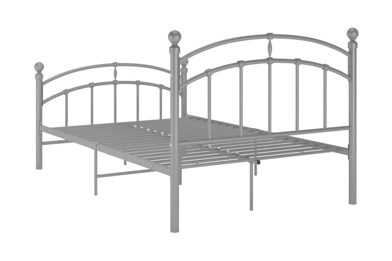 S�ängram grå metall 120x200 cm - Grå - Möbler - Säng - Sängram & sängstomme
