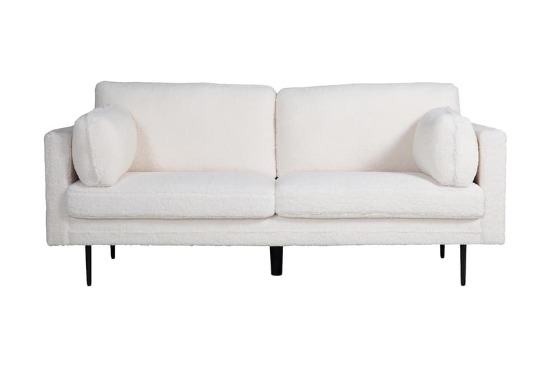 Bloom 3-sits soffa, teddymaterial - Vit - 3 sits soffa