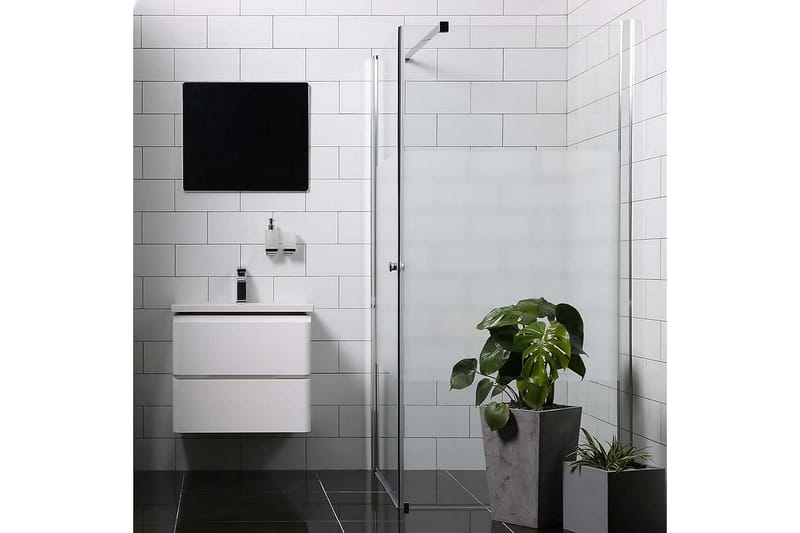 Bathlife Mångsidig Duschdörr Rak Vägg 100x100 cm - Silver/Klarglas - Duschdörrar - Duschhörna