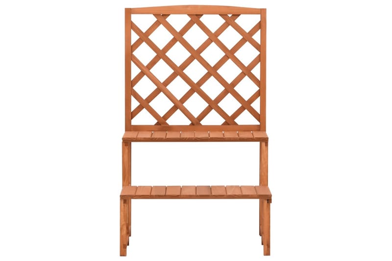 Växtställ med spaljé 70x42x115 cm massivt granträ - Brun - Inredning - Kruka & ytterkruka