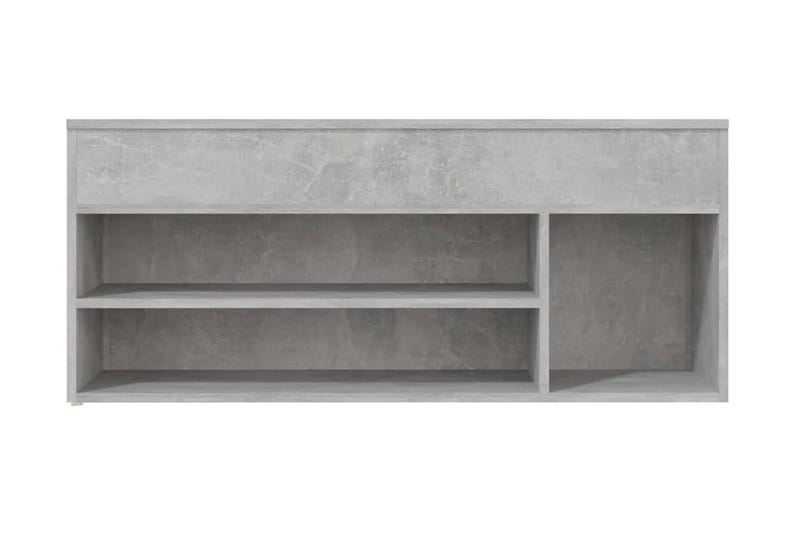 Skobänk betonggrå 105x30x45 cm spånskiva - Betonggrå - Skobänk & skohylla med bänk - Hallförvaring