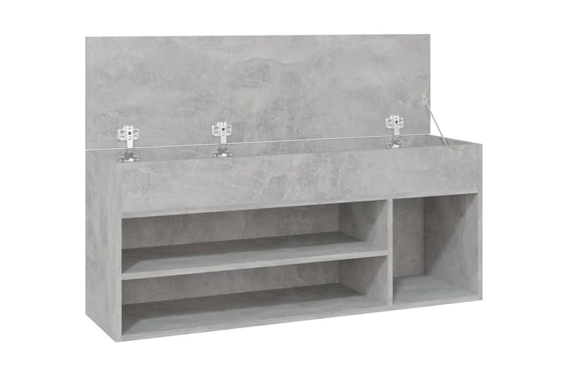 Skobänk betonggrå 105x30x45 cm spånskiva - Betonggrå - Hallförvaring - Skobänk & skohylla med bänk