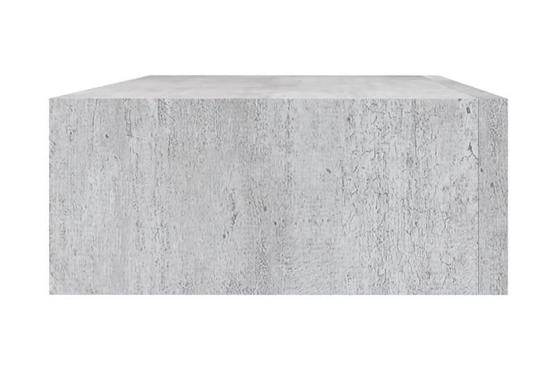 Vägglådor betonggrå 2 st 40x23,5x10 cm MDF - Betonggrå - Förvaringslåda