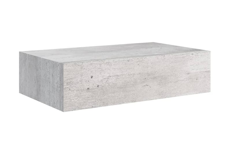 Vägglådor betonggrå 2 st 40x23,5x10 cm MDF - Betonggrå - Förvaringslåda
