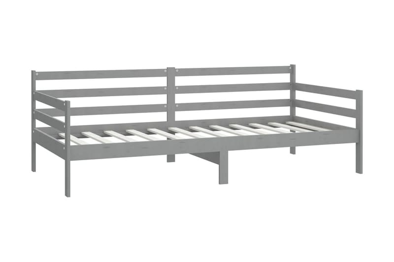 Dagbädd med madrass 90x200 cm grå massiv furu - Grå - Möbler - Soffa - Dagbäddar