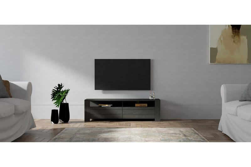 Tylar Tv-bänk 140 cm - Antracit - TV bänk & mediabänk