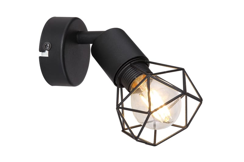 Xara Vägglampa Svart - Globo Lighting - Sänglampa vägg - Sovrumslampa - Vägglampa - Väggarmatur