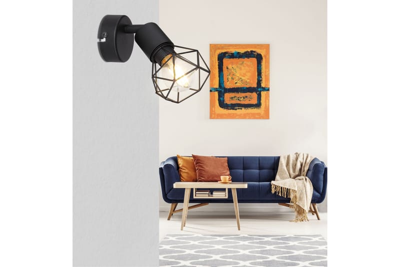 Xara Vägglampa Svart - Globo Lighting - Sänglampa vägg - Sovrumslampa - Vägglampa - Väggarmatur