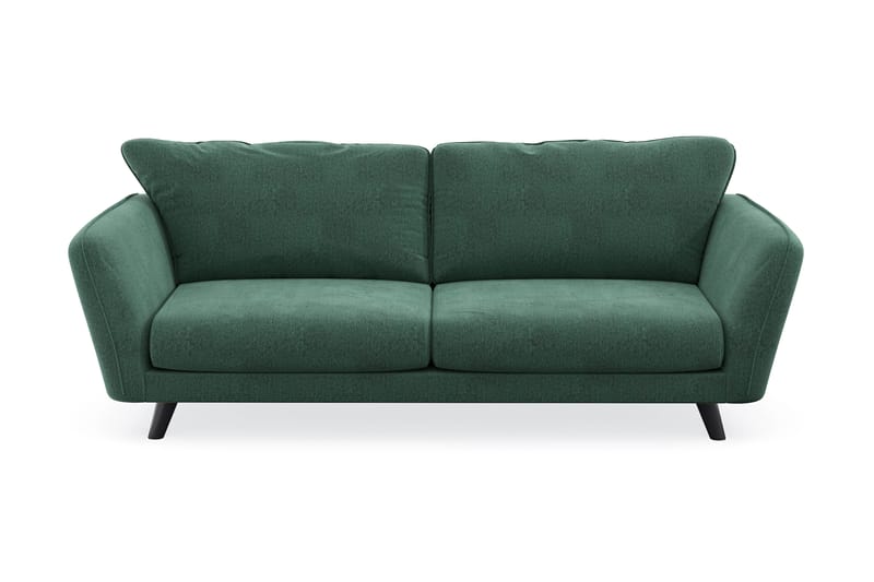 Trend Lyx 3-sits Soffa - Grön Sammet - 3 sits soffa med divan - Divansoffor & schäslongsoffa